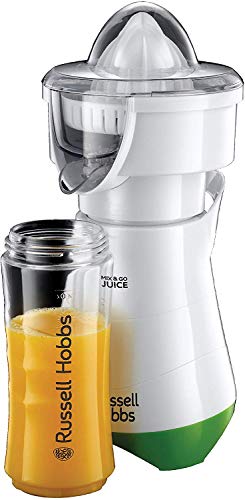Russell Hobbs 21352-56 Mixeur Blender Electrique Mix and Go, Presse Agrumes 600ml, Gourdes pour Transport
